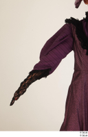  Photos Woman in Historical Dress 3 19th century Purple dress arm historical clothing sleeve 0001.jpg